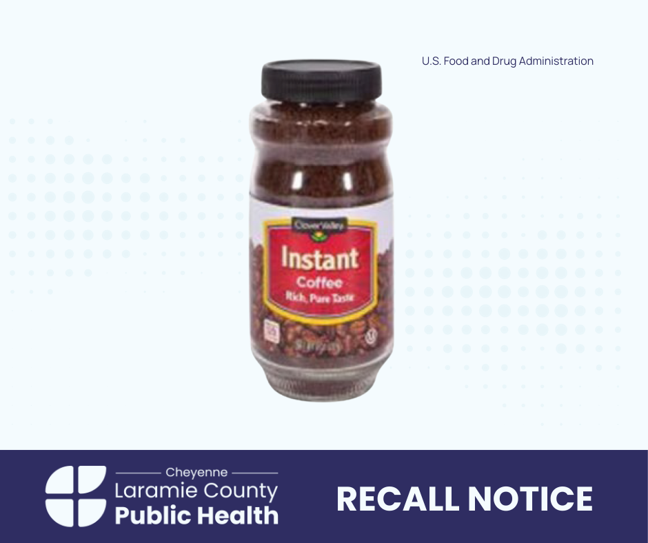 Photo of instant coffee impacted by the recall