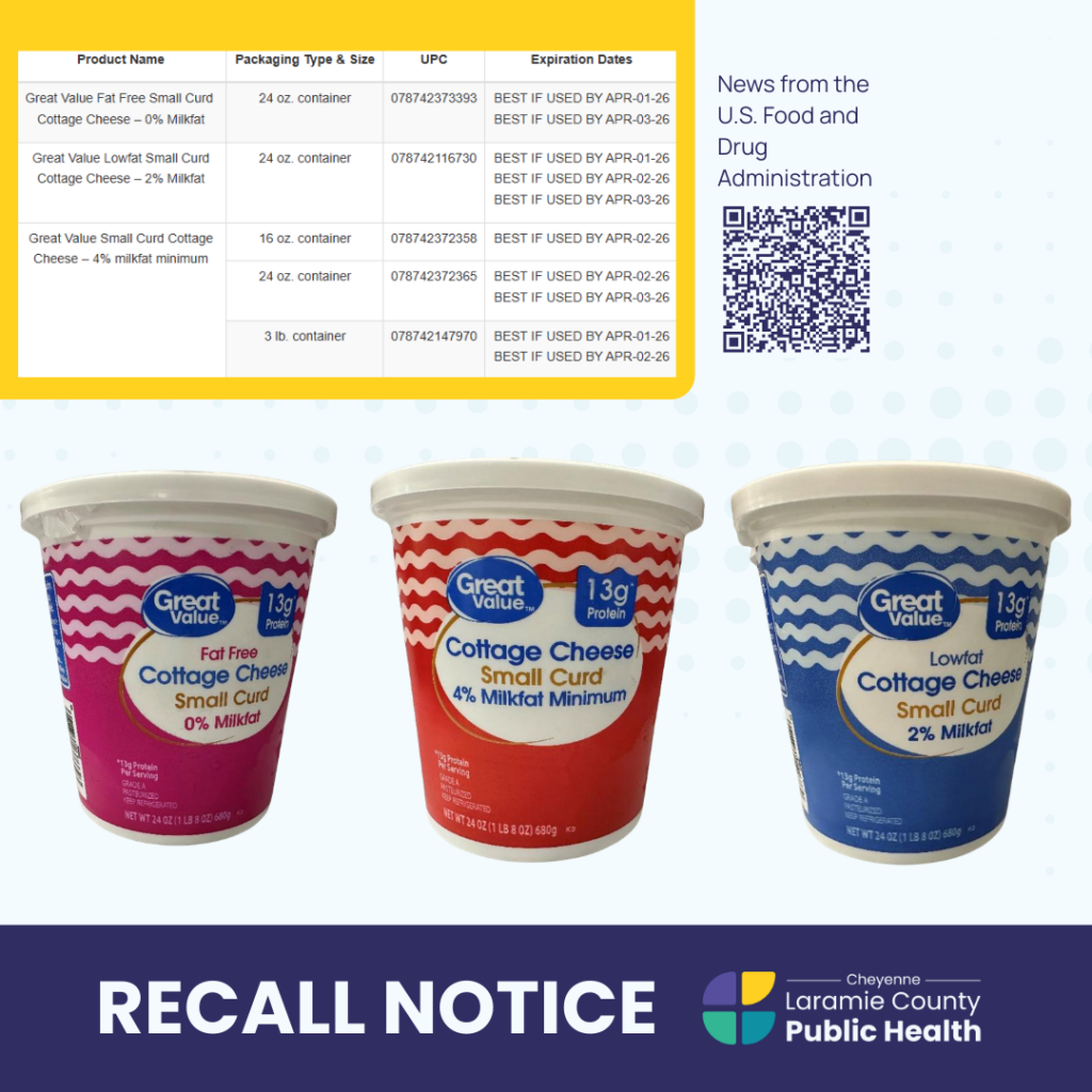 Recalled Product information on Great Value Cottage Cheese